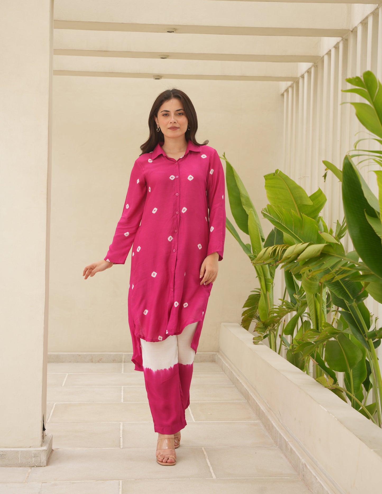 Ivy Hand-dyed Bandhani Muslin Co Ord Set