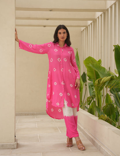 Ivy Hand-dyed Bandhani Muslin Co Ord Set