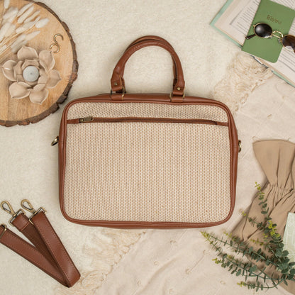 Beige Biscotti Laptop Bag