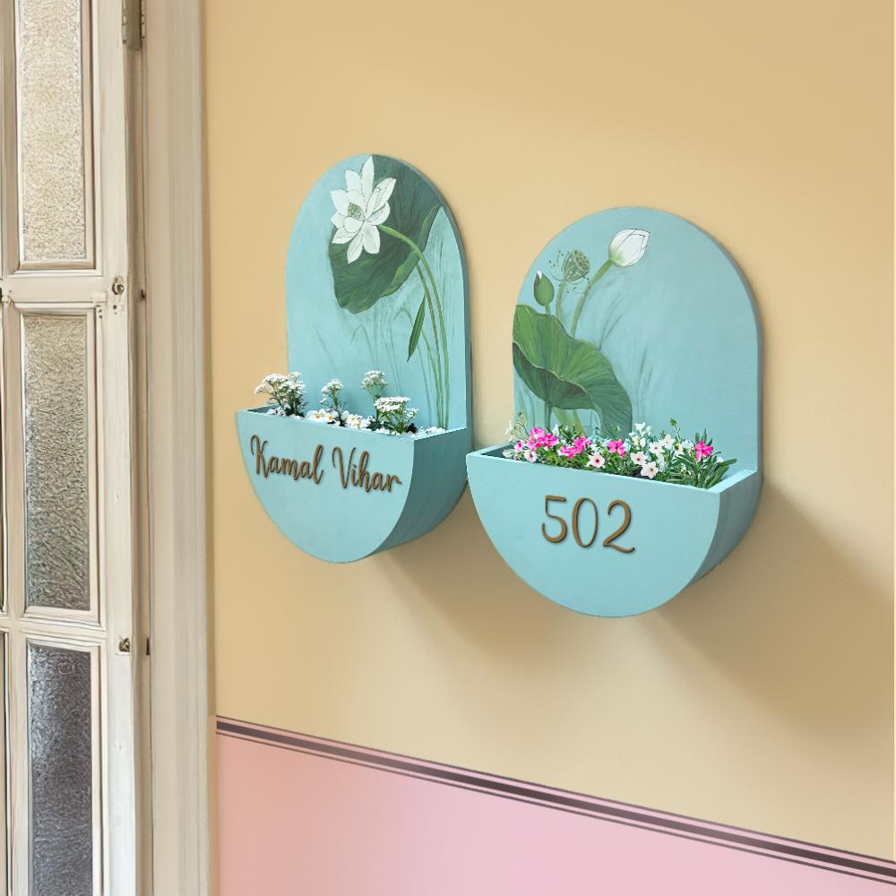 Round Planter Nameplate Set of Two