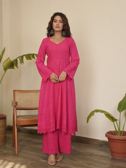 Rani Gulaab Cotton Kurta Set