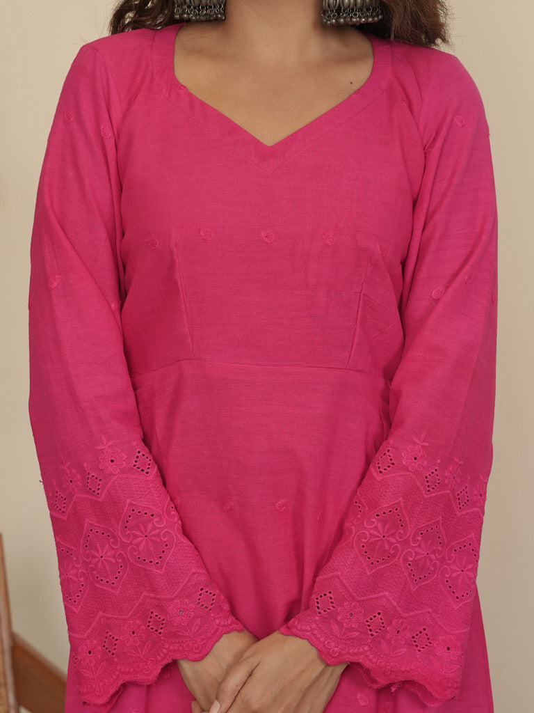 Rani Gulaab Cotton Kurta Set