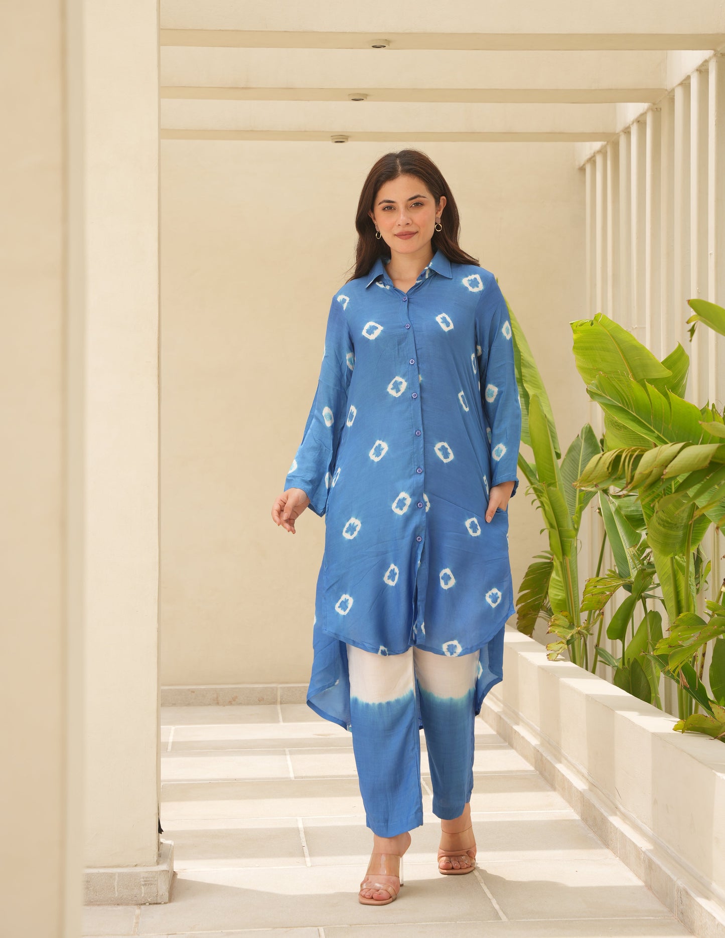 Ivy Hand-dyed Bandhani Muslin Co Ord Set