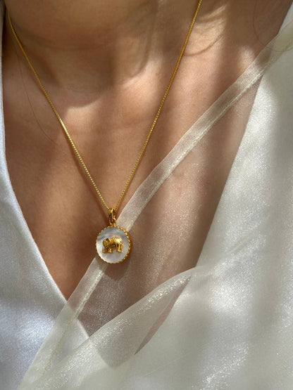 Haathi Mother of Pearl Pendant