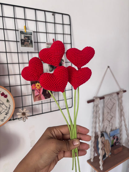 Crochet Heart Sticks