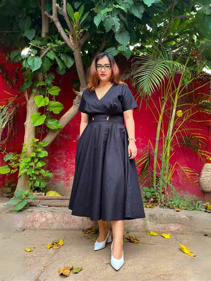 Avisha Flared Midi Dress