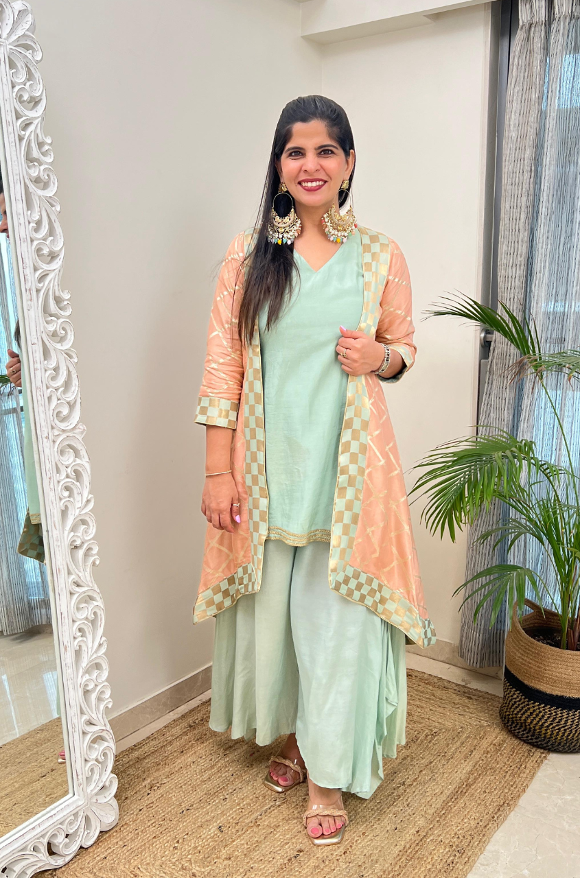 Noorani Kurta and Palazzo Set with Jacket