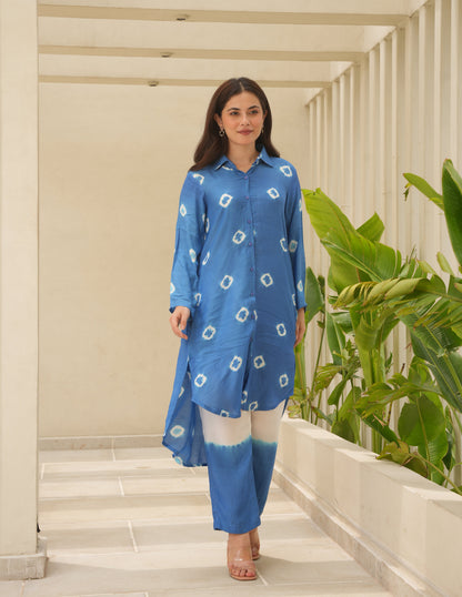 Ivy Hand-dyed Bandhani Muslin Co Ord Set