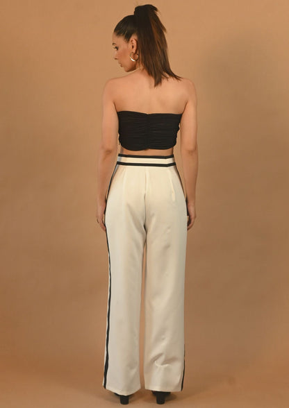 Twin Belt Straight Trousers