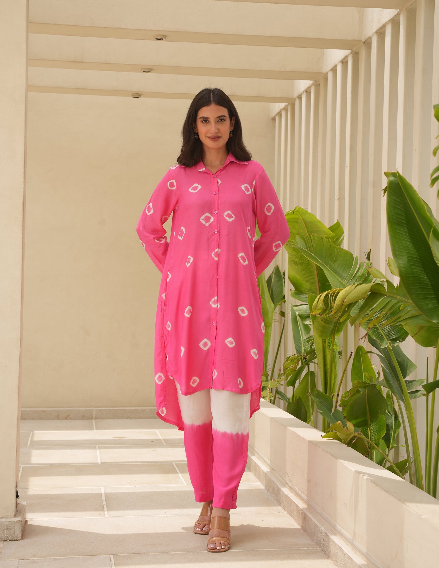 Ivy Hand-dyed Bandhani Muslin Co Ord Set