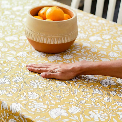 Mustard Fields Wipeable & Anti-slip Tablecover- ROUND