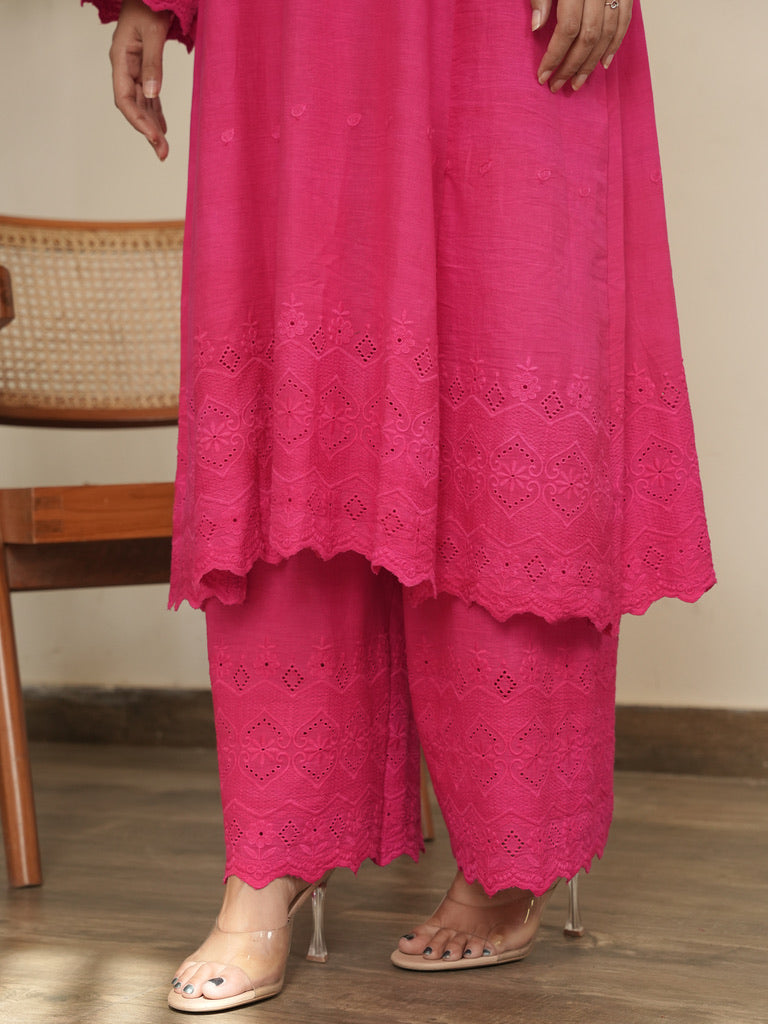 Rani Gulaab Cotton Kurta Set