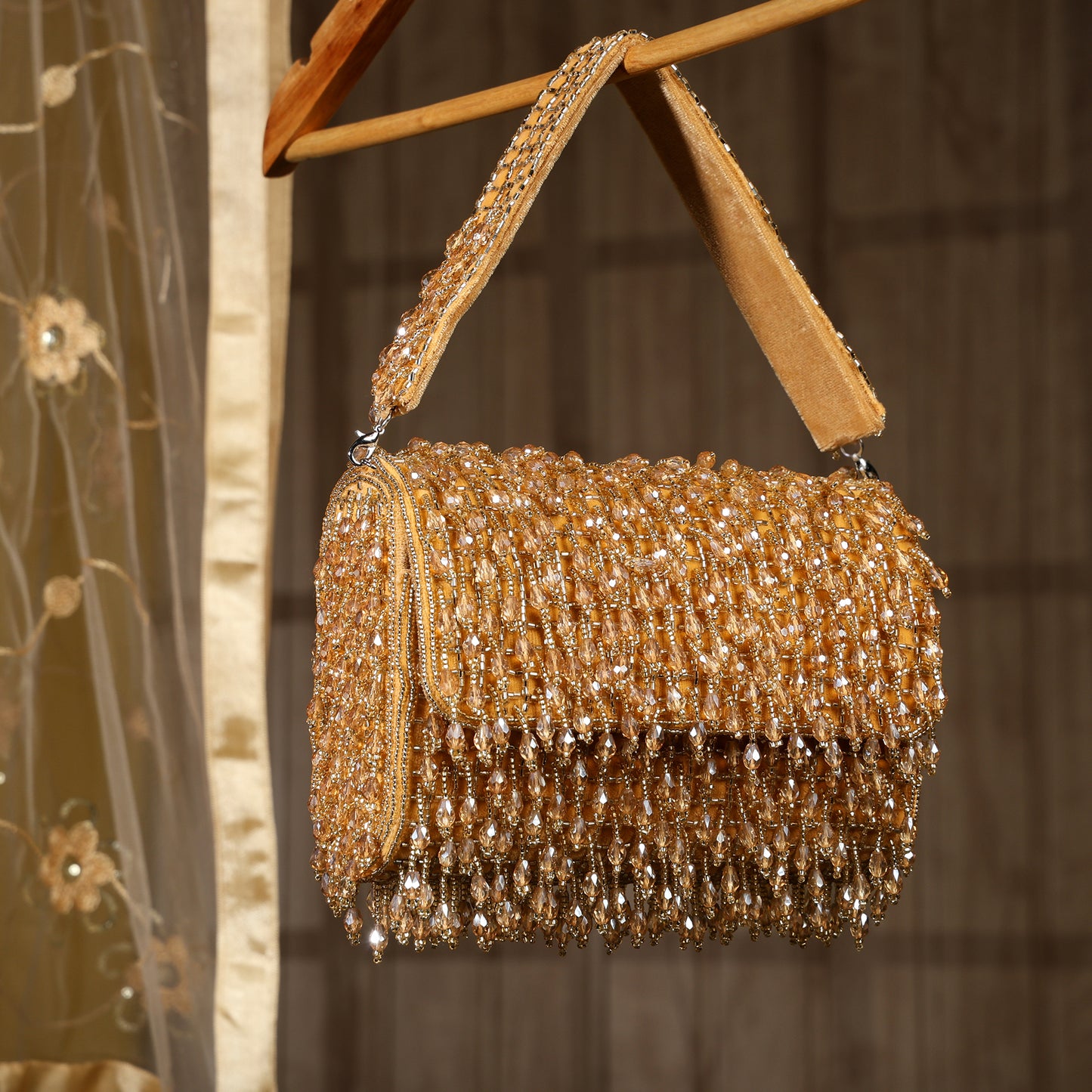 Glass Beaded Flap Bag: Timeless Elegance