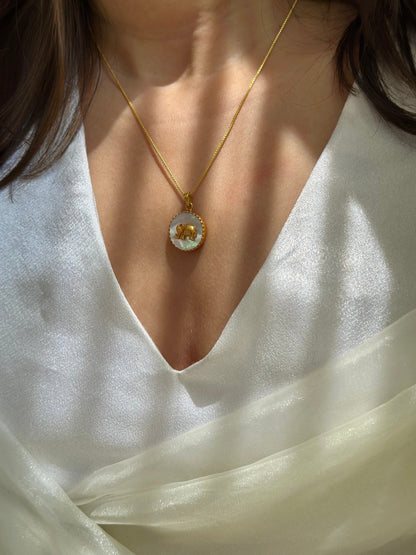 Haathi Mother of Pearl Pendant