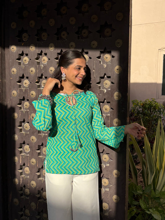 Sarangi Cotton Printed Kurti