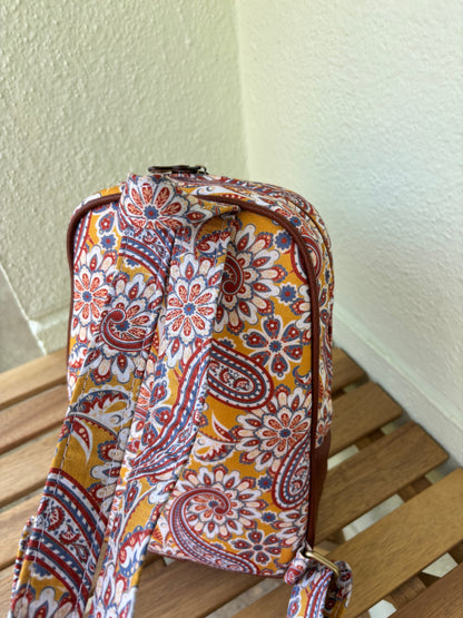 Amber Paisley Handcrafted Backpack