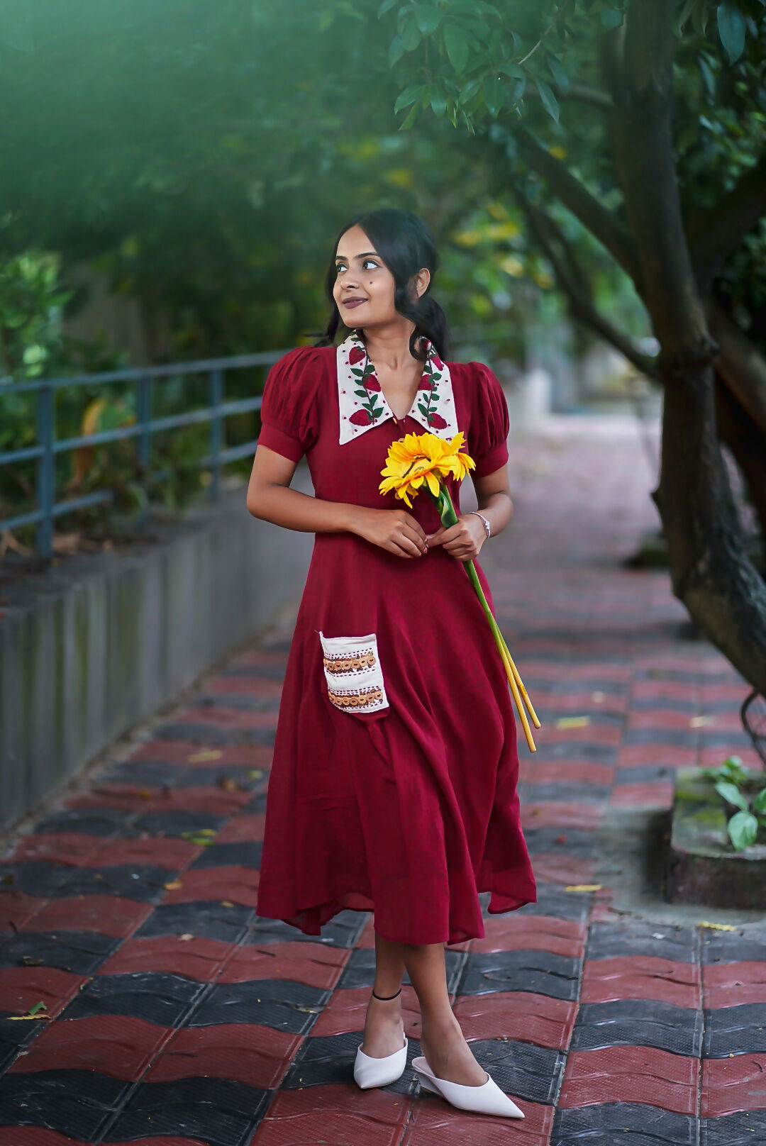 Strawberry Handwoven Cotton Dress