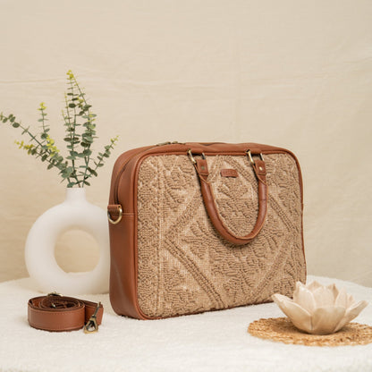 Beige Biscotti Laptop Bag