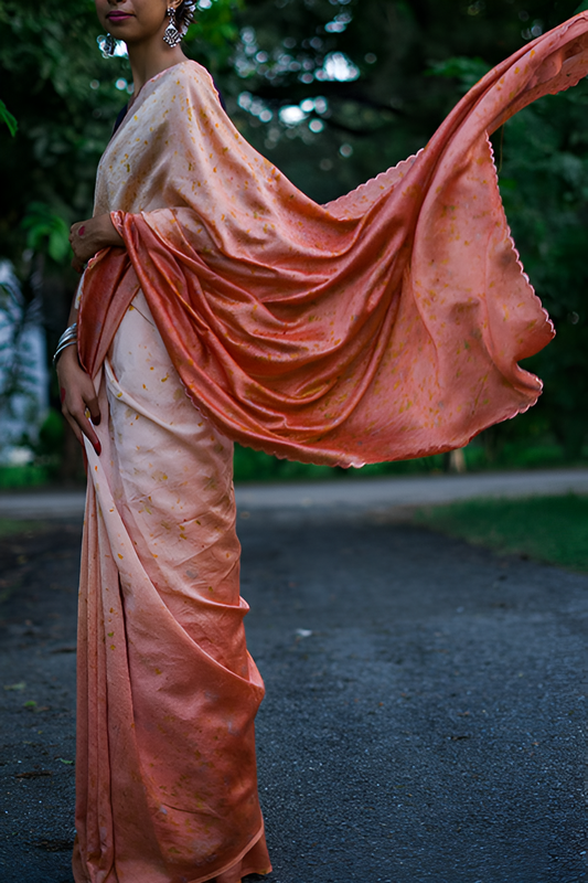 Natural Flower Dyed Avantika Chanderi Silk Saree