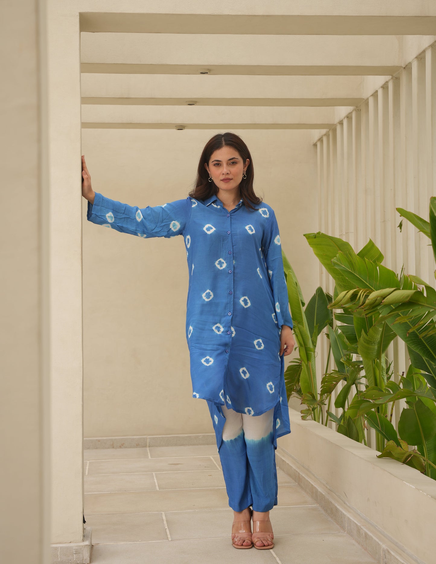 Ivy Hand-dyed Bandhani Muslin Co Ord Set