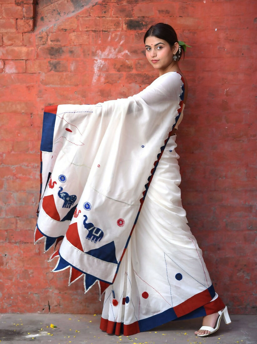 अप्सरा White Saree