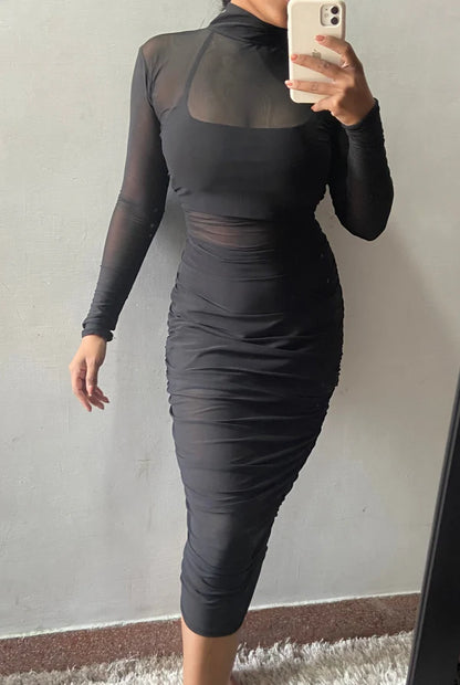 Mesh Black Dress