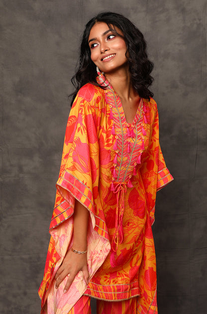 Masakali Amber/Cyber Grape Two Piece Kaftan Set