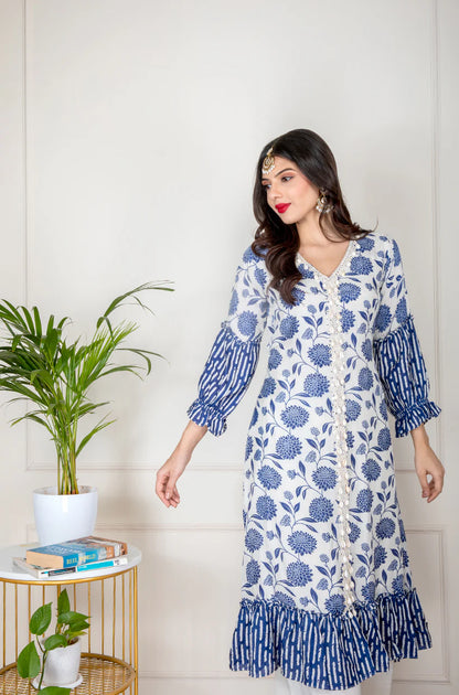 Khwaab Midnight Blue Three Piece Suit Set