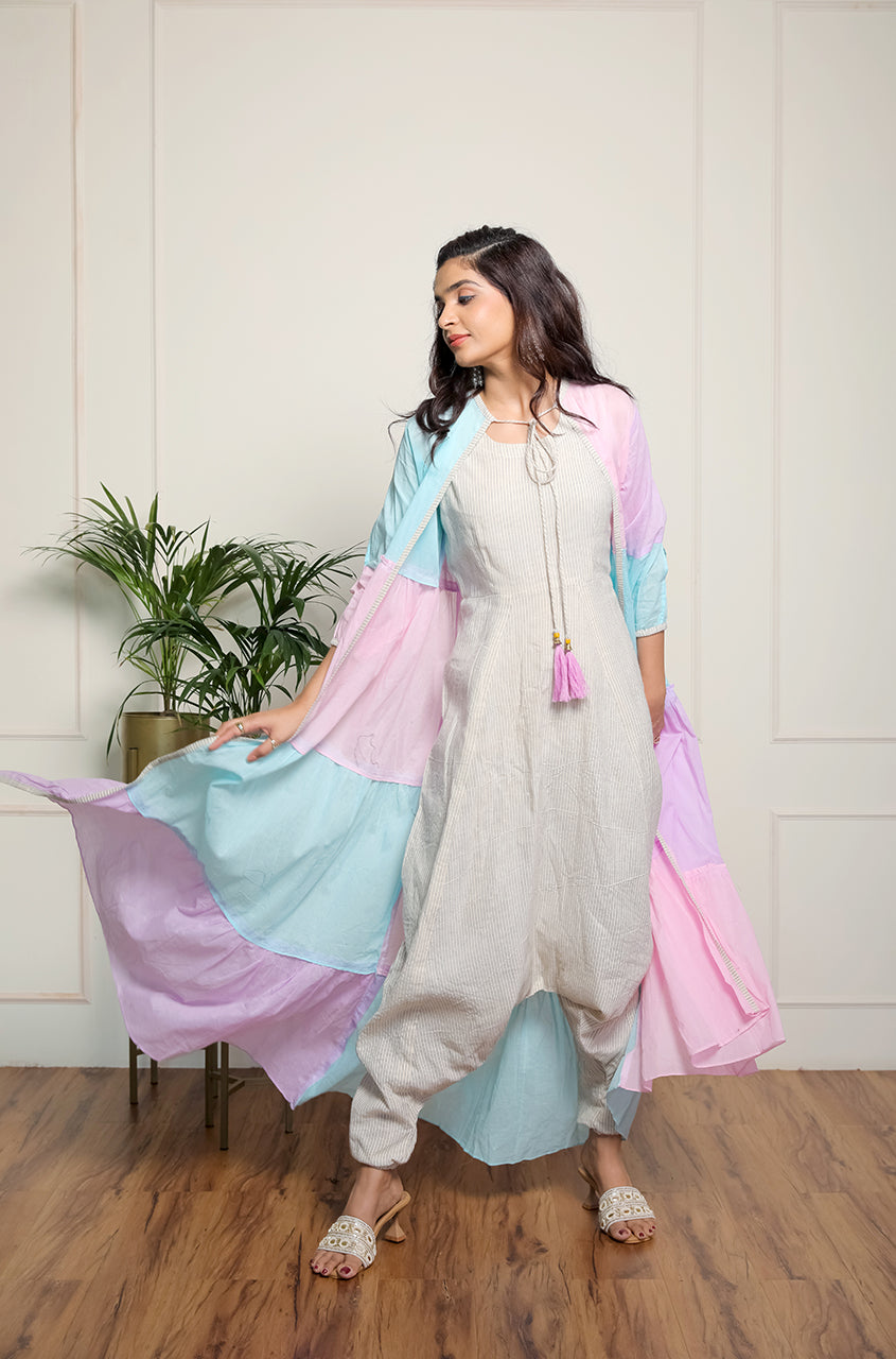 Jacket With Dhoti Jumpsuit