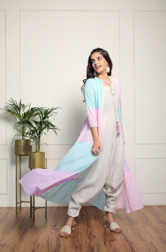 Jacket With Dhoti Jumpsuit