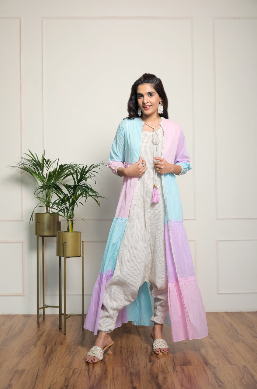 Jacket With Dhoti Jumpsuit