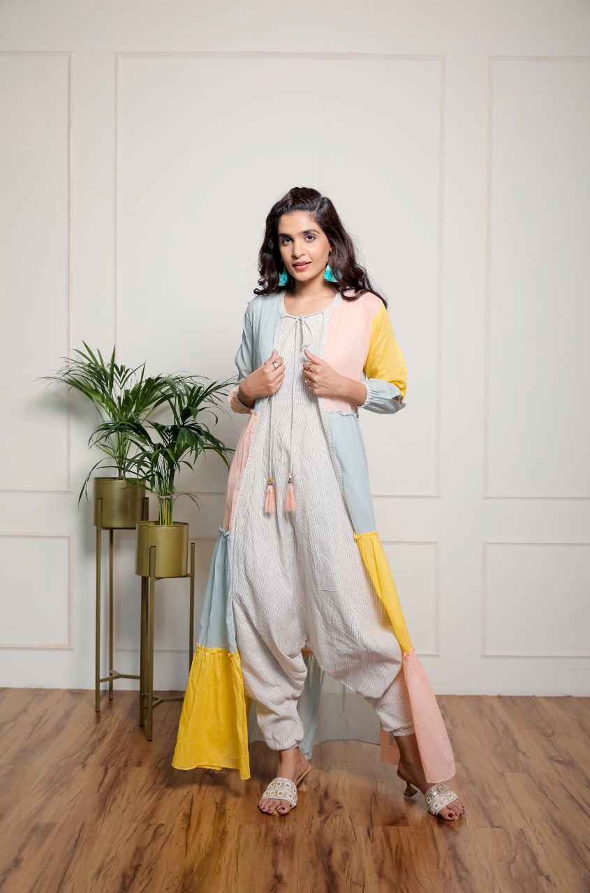 Jacket With Dhoti Jumpsuit