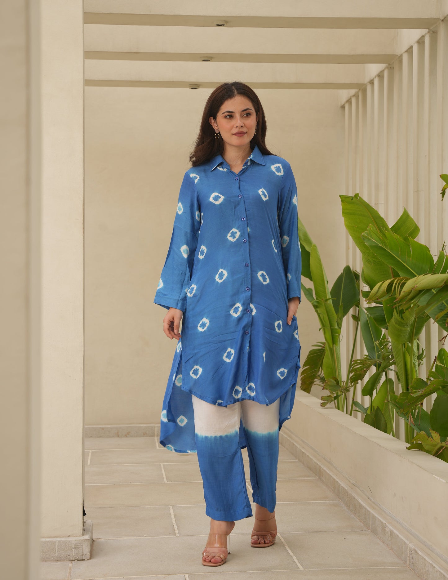 Ivy Hand-dyed Bandhani Muslin Co Ord Set