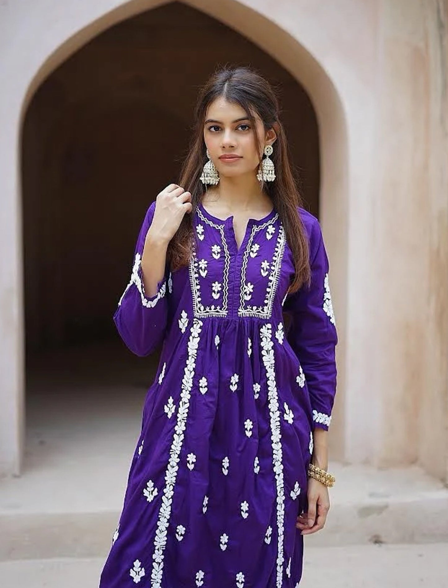 Fatima Chikankari Co-ord Palazzo and Kurta Set