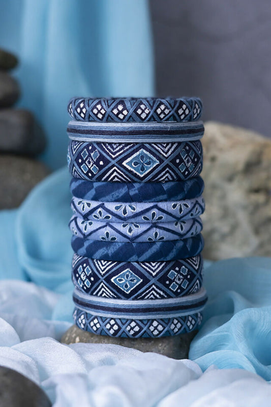 Narmada Blue Bangle Set