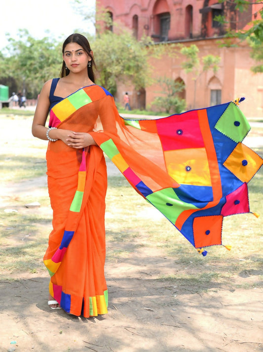 पतंग Orange Saree