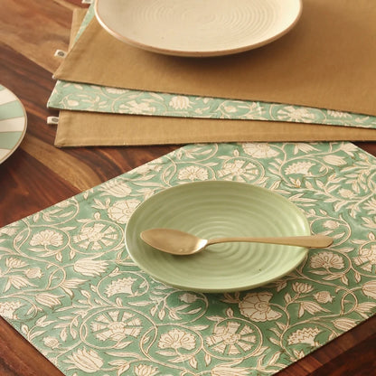 Forest Pine Wipeable & Reversible Cotton Placemats