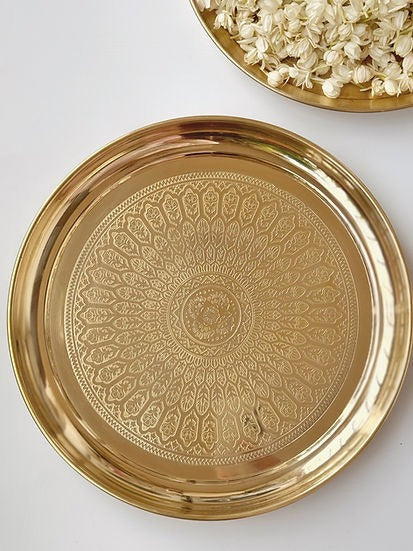 Brass Rangoli Thali