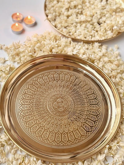 Brass Rangoli Thali