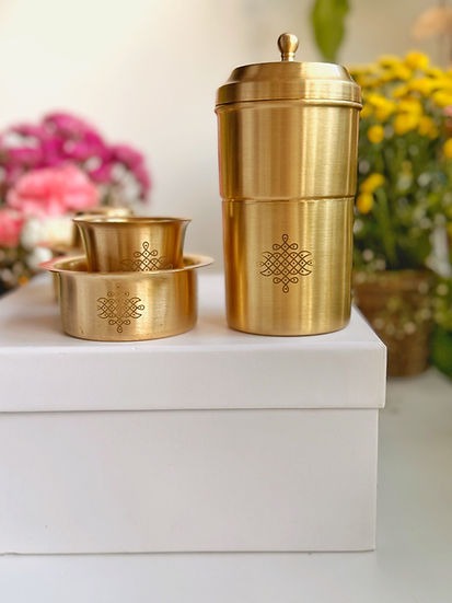 Kolam Brass Filter Davra Coffee Set