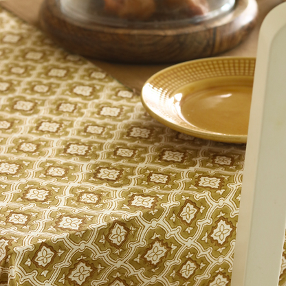 Chai & Toast - Wipeable & Anti Slip Cotton Tablecloth - ROUND