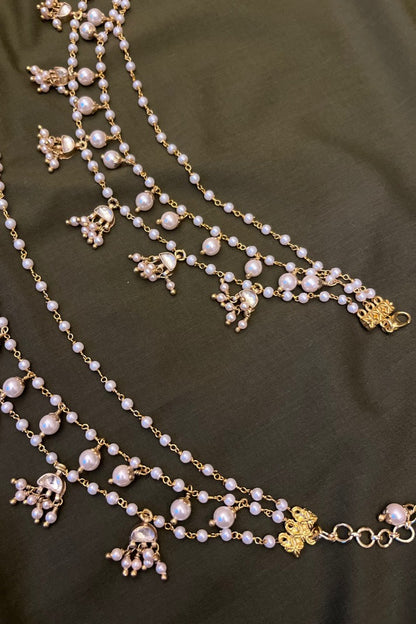 Kundan Moti Chain Payal Pair