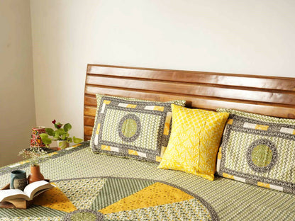 Rangrez – Yellow – Double Bed Bedsheet