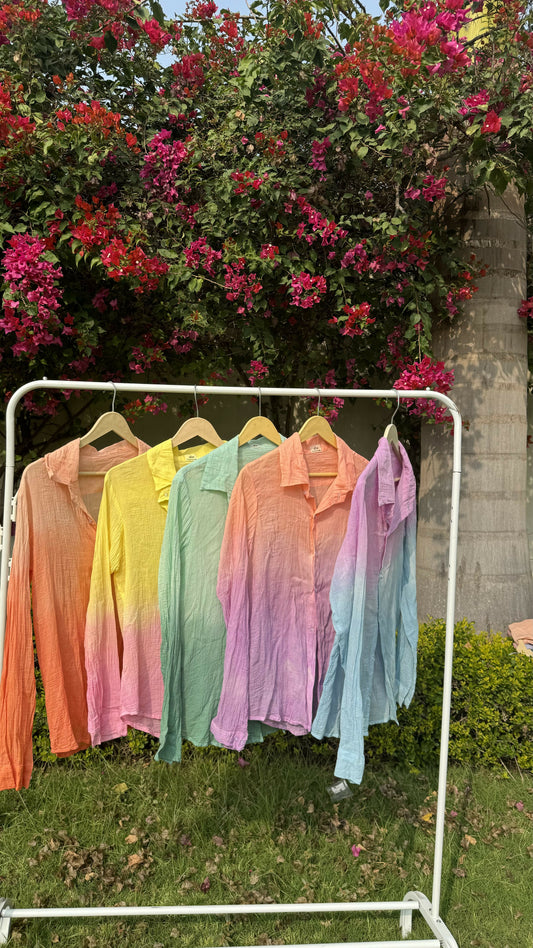 Ombre Two Tone Pastel Shirts