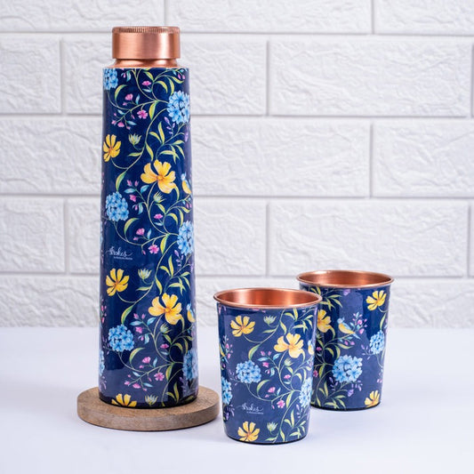 Copper Bottle and Tumblers - Gift Set 3