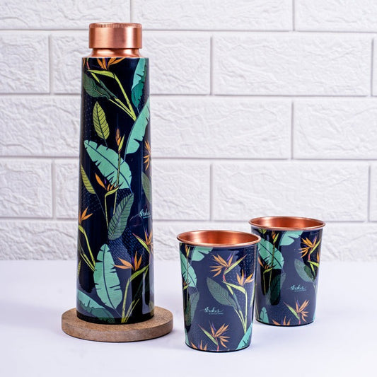 Copper Bottle and Tumblers - Gift Set 3