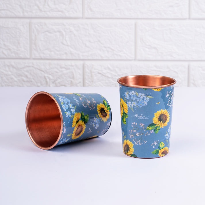 Copper Bottle and Tumblers - Gift Set 4