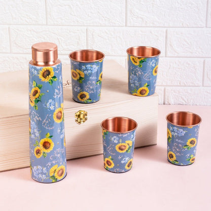 Copper Bottle and Tumblers - Gift Set 2