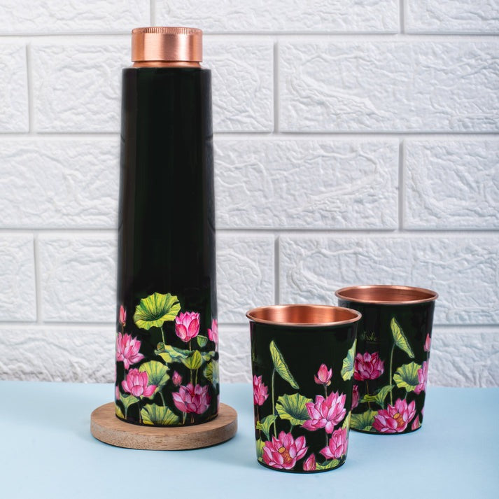 Copper Bottle and Tumblers - Gift Set 4