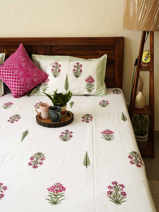 Udyaan Green Bedsheet